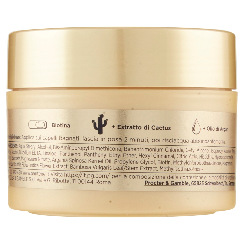 Pantene Maschera Capelli Miracles Controllo Intenso del Crespo con Biotina+Cactus+Olio Argan 160 ml